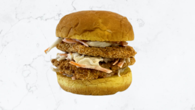DOUBLE CRISPY CHICKEN COLESLAW BURGER