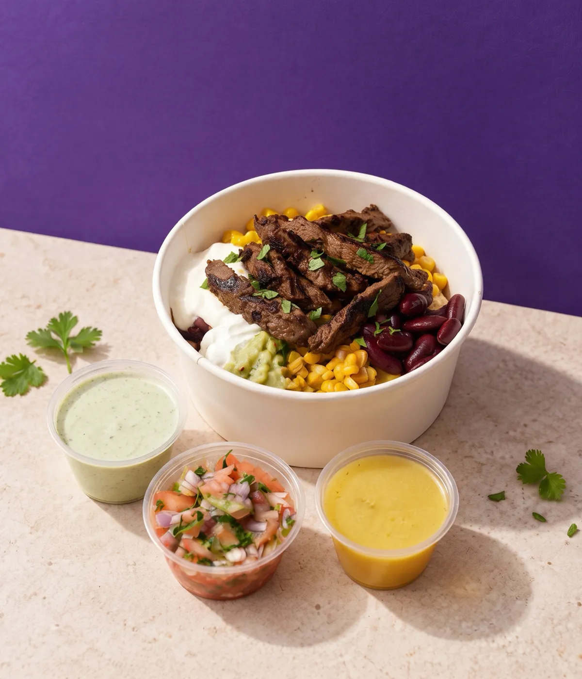 A fresh, colourful healthy meal bowl
